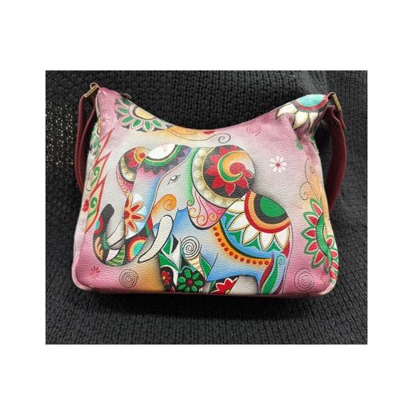 Anuschka Handbags - Anuschka Colorful Elephant Design Women's Bag
